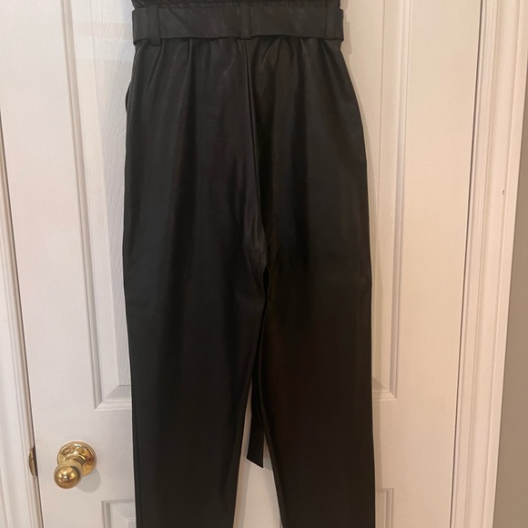 Black faux leather pants - Picture 3 of 5